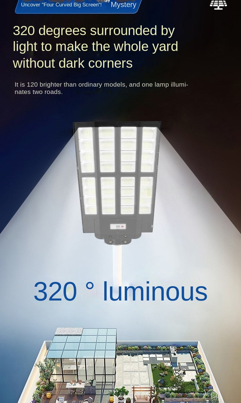 Cross-Border New High-Power Household Integrated Solar Lamp Super Bright LED Light Source IP65 Rating for Outdoor Project Street