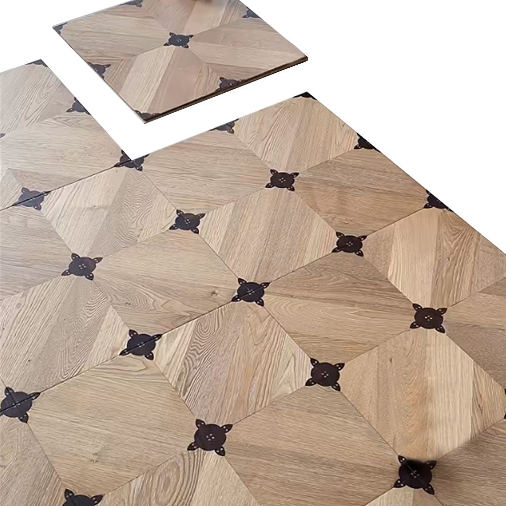 18mm Square Manchurian Ash Engineered Parquet Flooring Custom Hardwood Decorative Tiles for Living Room Outdoor Use Waterproof