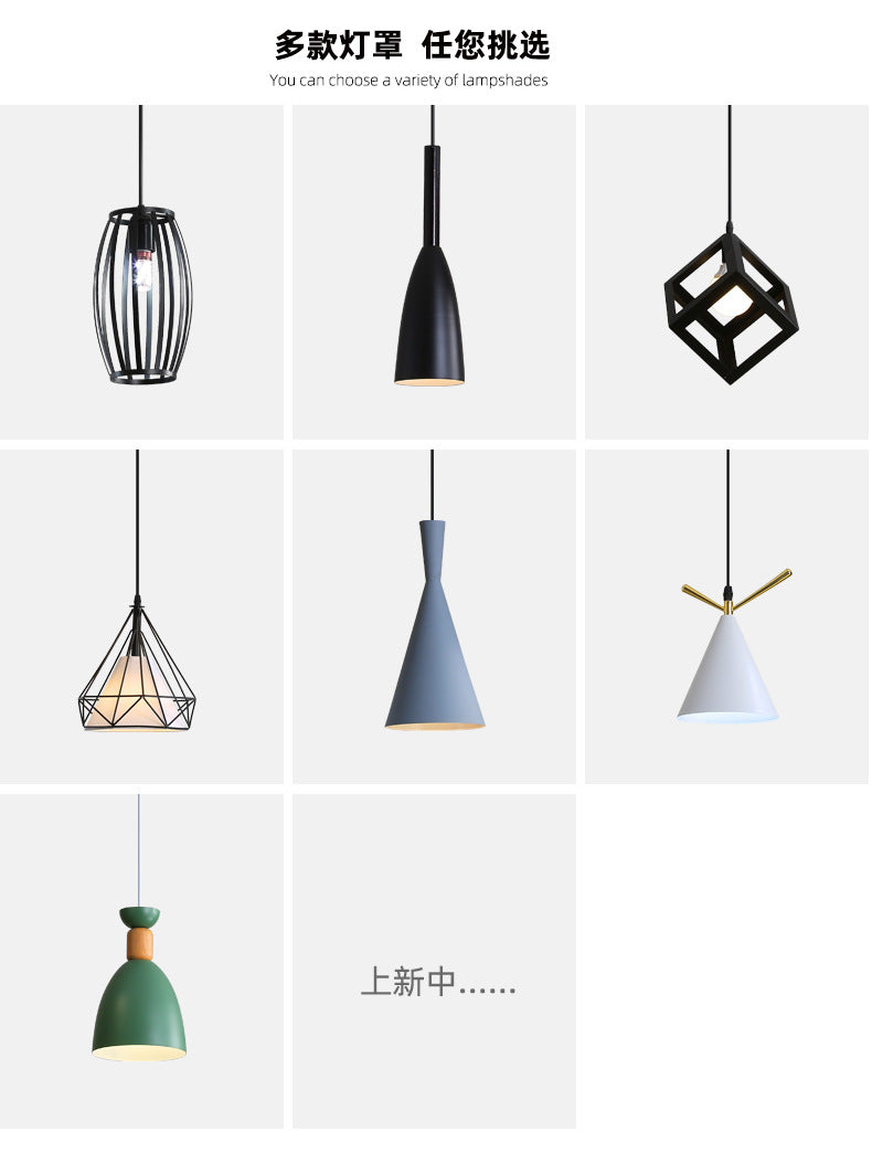 Nordic Restaurant Pendant Light Three-Head Bar Dining Room Table Lamp Creative Personality Bedroom Lamp Modern Minimalist Lighting Fixture