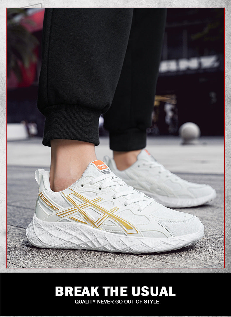 Men's Shoes2025Spring and Summer New Popcorn Soft Bottom Mesh Breathable Sports Shoes Casual Lightweight Shock Absorption Running Shoes