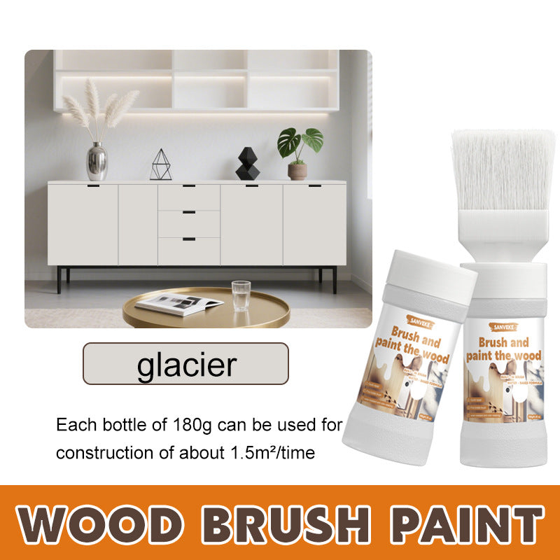 Hot Sale Odorless Water-Based Wood Paint with Brush for Furniture Renovation, Wood Door Color Change, Indoor and Outdoor Universal