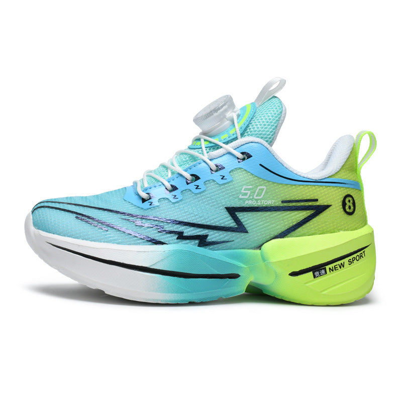 Children's Red Rabbit Sports Shoes Mesh Lightweight Breathable Student Physical Training Shoes Shock Absorption Anti-Slip Boys' Running Shoes