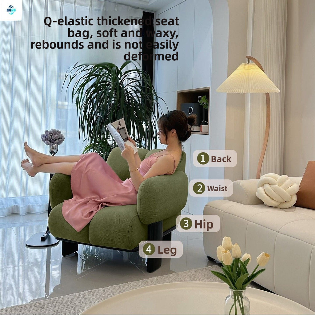 Single Koala Sofa Chair French Vintage Style Living Room Balcony Leisure Chair Retro Lazy Designer Single Chair