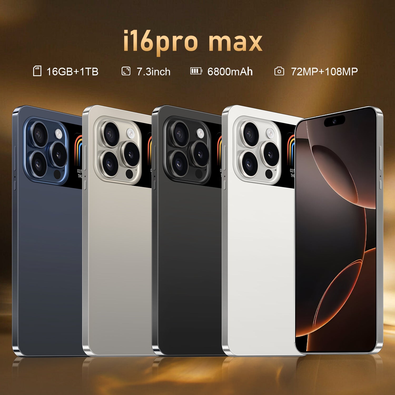 Globally Exclusive for Smartphones i16pro max Android Large Screen16+1T Source Factory(Popular)