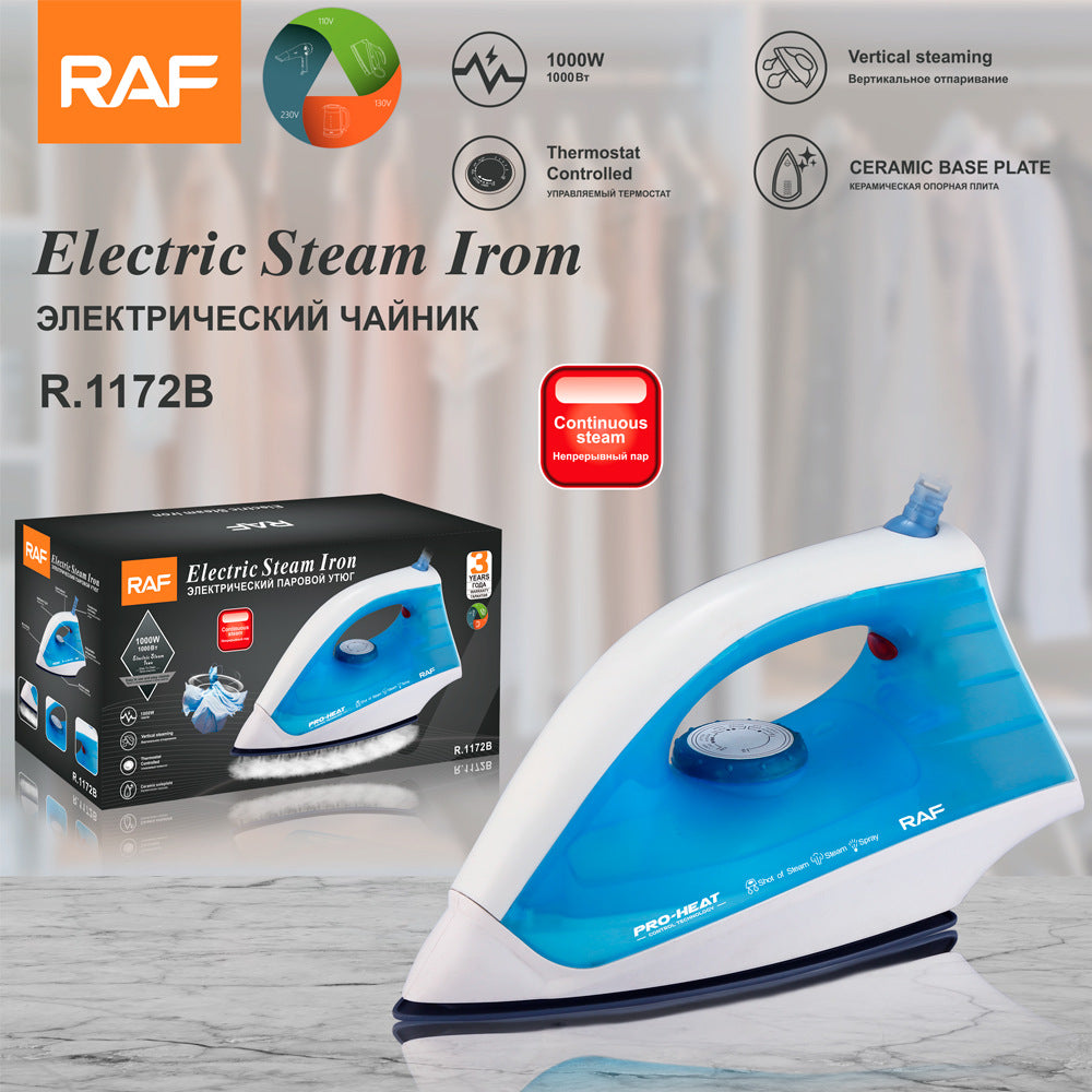 RAF EU Standard Handheld Electric Iron Household Small Portable Iron Handheld Ironing Machine Dry Iron 1172