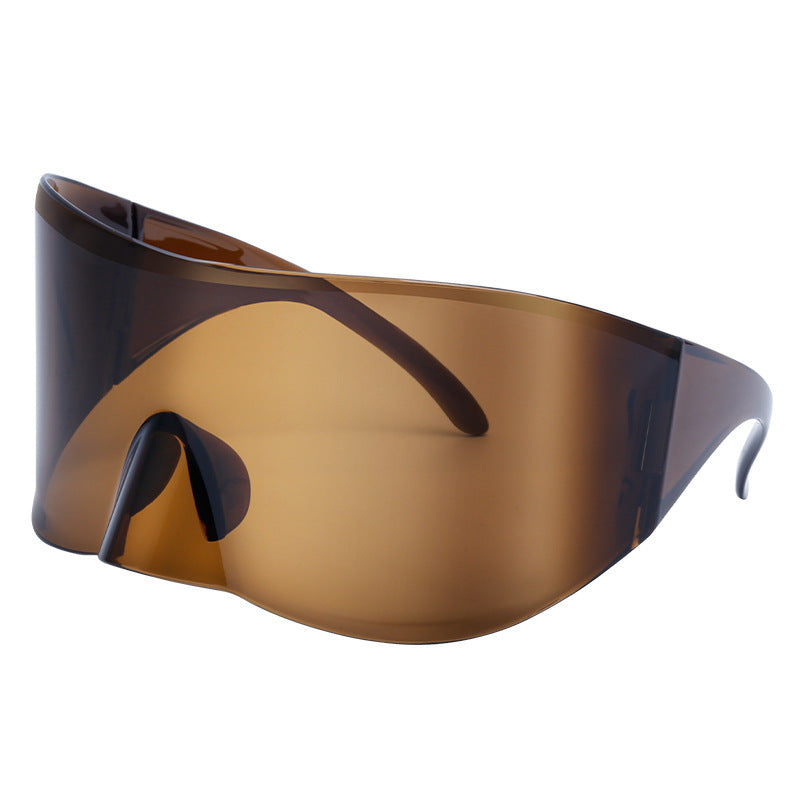Outdoor Cycling Mercury Sunglasses for Women, European and American Style, Large Frame, Sun Protection Sunglasses for Men, Sports Windproof Glasses shades