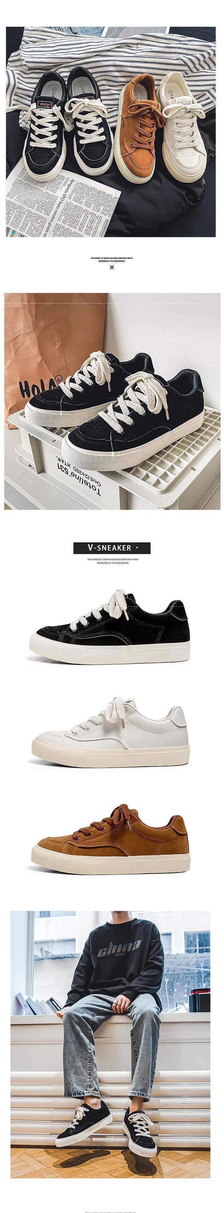 Men's Trendy Shoes2025New American Retro Niche Casual Sneakers ins Internet Celebrity Versatile White Sneakers
