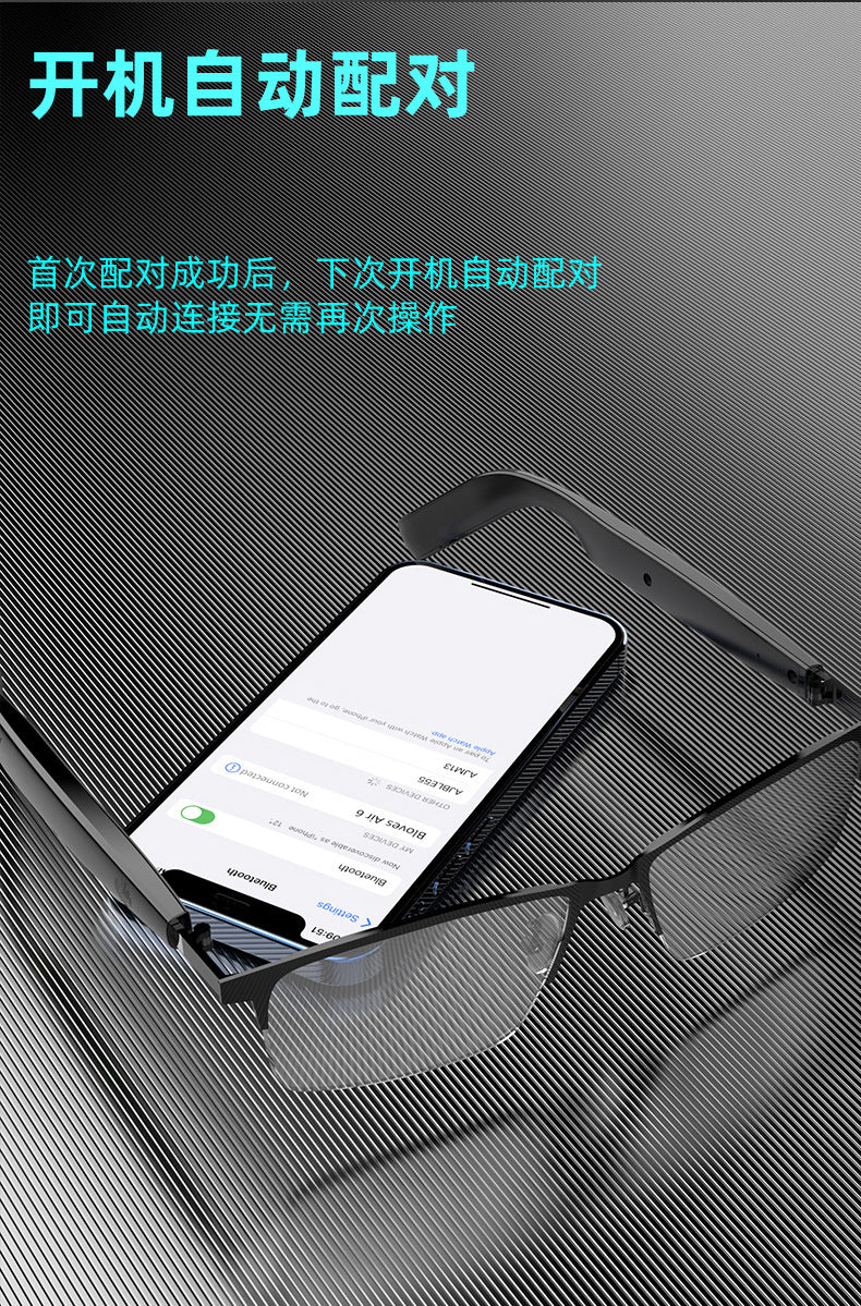 AI Bluetooth Smart Glasses Anti-Blue Light Translation in Hundreds of Languages Make Calls Listen to Music Wholesale