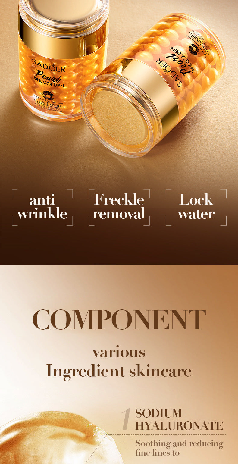 24K Gold Collagen Pearl Cream60g SADOER Hydrating and Moisturizing Face Cream Cross-Border Wholesale