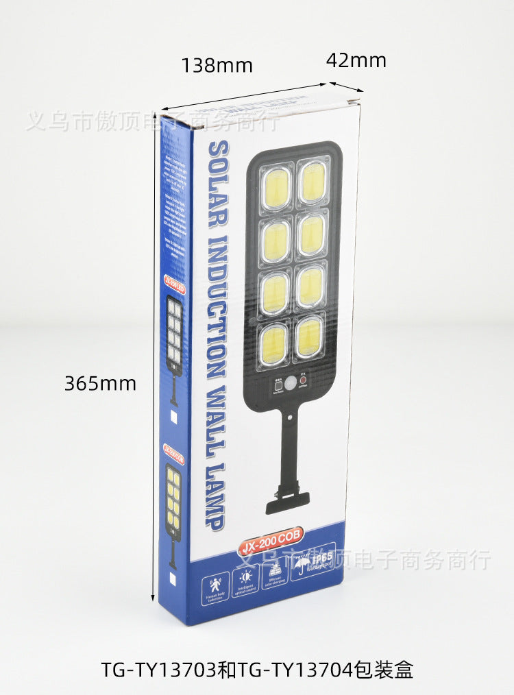 New solar light for outdoor use LED Wall Lamp Remote-Controlled Garden Path Light Garage Light with Human Body Sensor