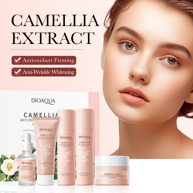 Full English Camellia Five-piece Set BIOAOUA Hydrating and Moisturizing Skincare Set  Wholesale