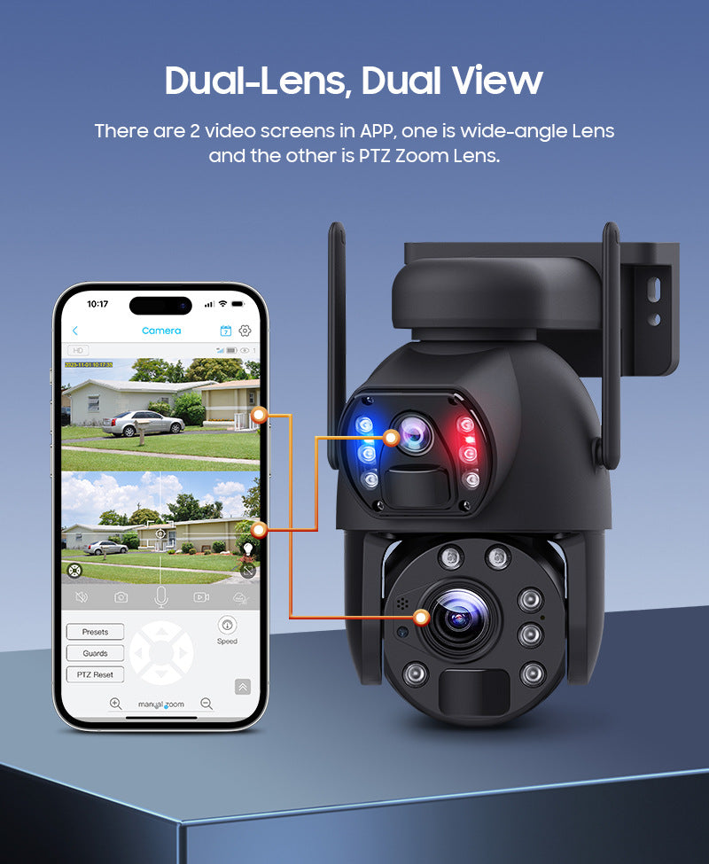 Factory direct sales4G Binocular6MP HD Outdoor Gun Ball Solar Camera202x Zoom Night Vision Camera
