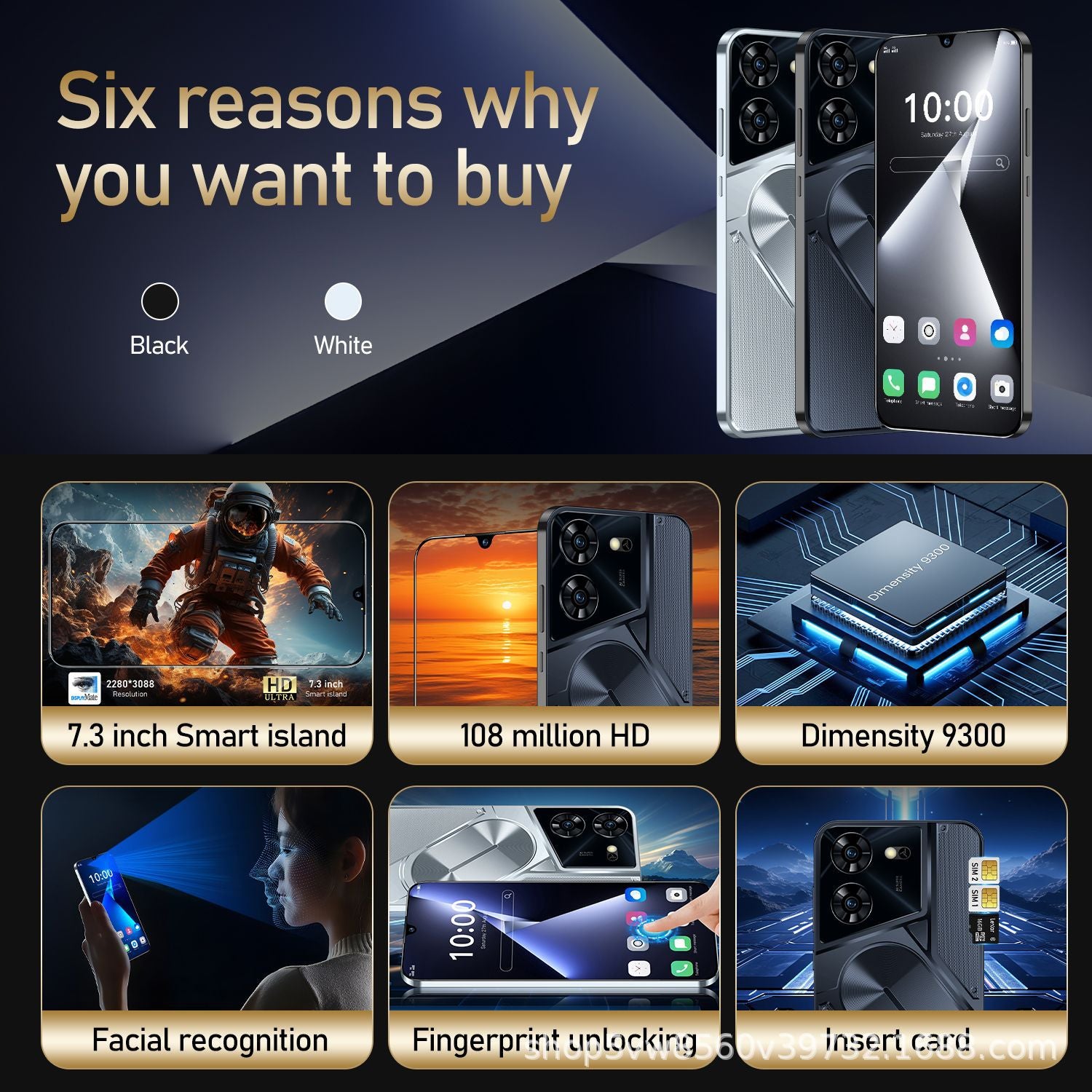 New Pova 5 pro Large Screen Android All-in-One Mobile Phone（16+1T)Smart Android Phone