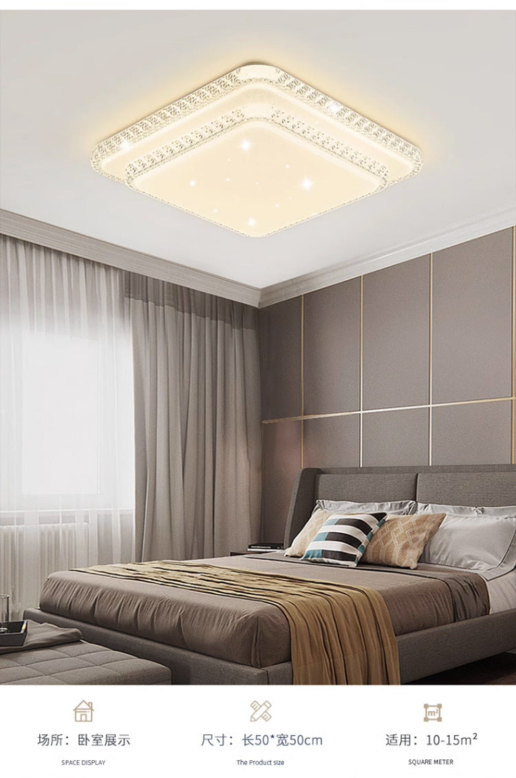 2025New led Ceiling Lamp Living Room Large Lamp Fashion Lighting Simple Modern Light Luxury Imitation Crystal Bedroom Lamp