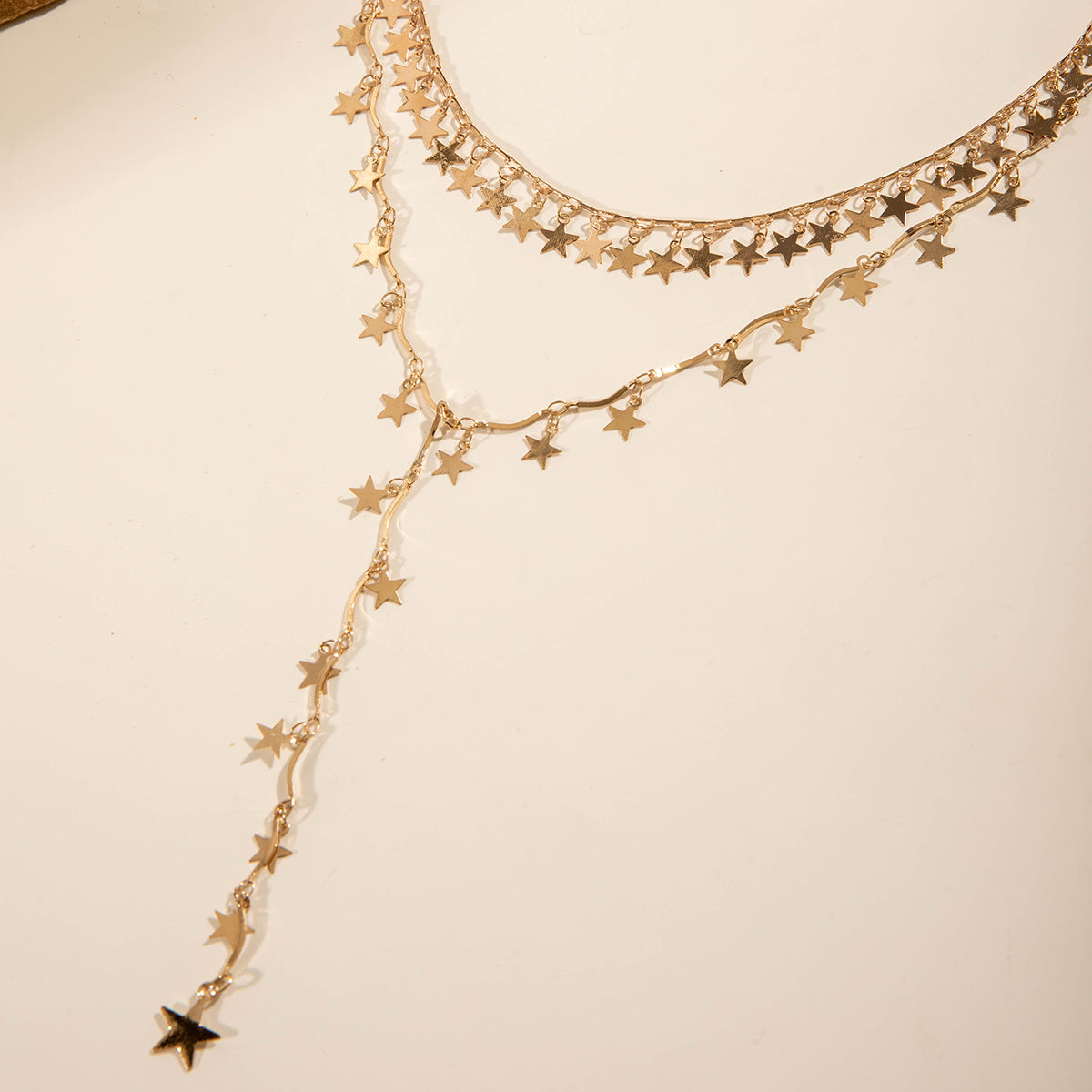 Geometric Star Tassel Chain Necklace Versatile Metal Style Sexy Multi-layer Stacking Y Type Necklace
