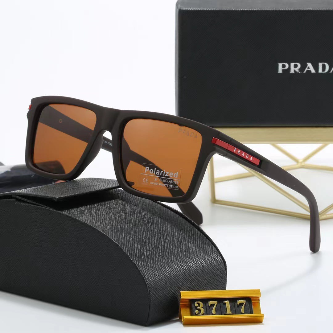 2024New Retro Square Men's Polarized Sunglasses High-end Fashion Sun Protection Sunglasses Wholesale