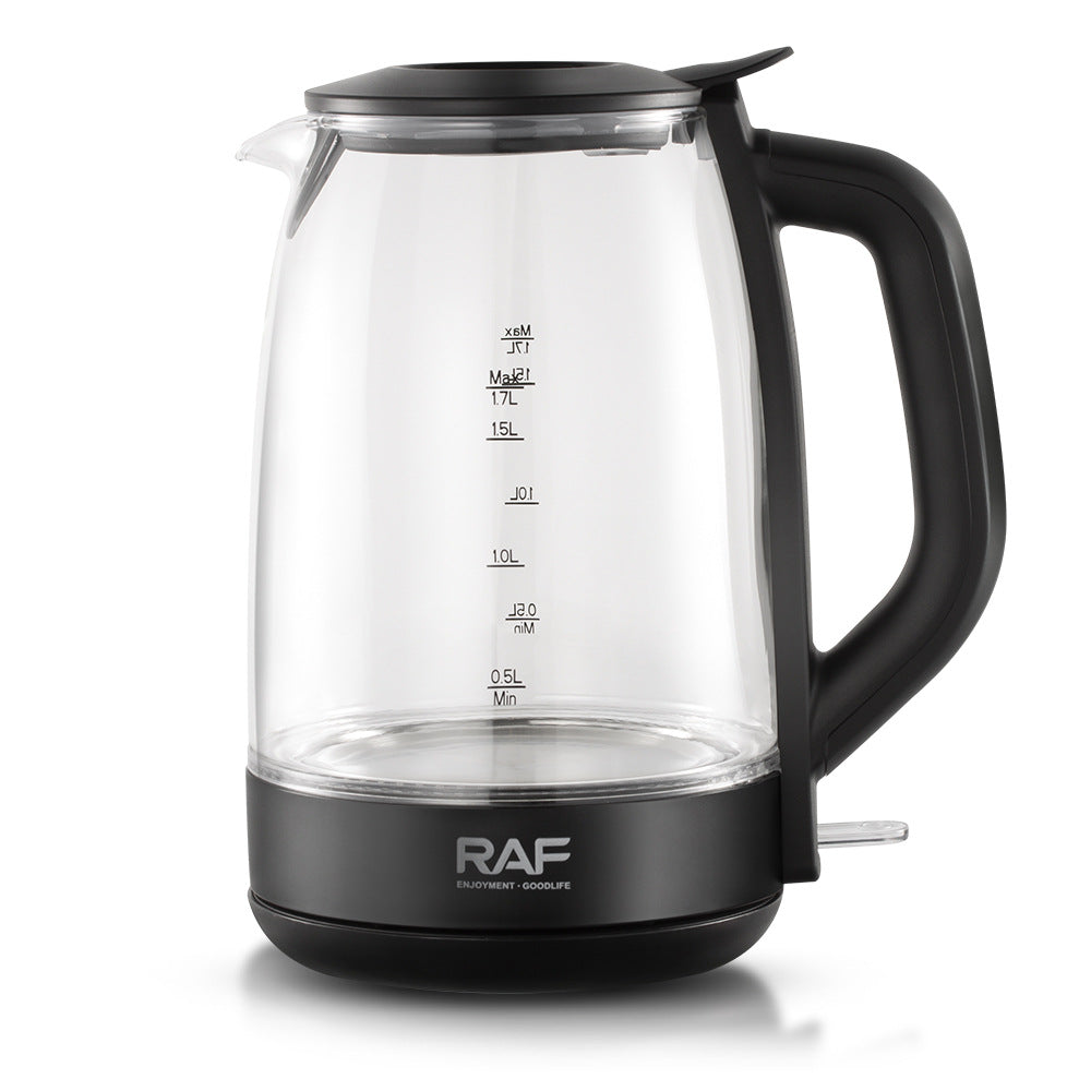 RAF European Standard Electric Kettle Automatic Power-off Glass Electric Kettle Household Kettle Health Care304 Wholesale R.7869
