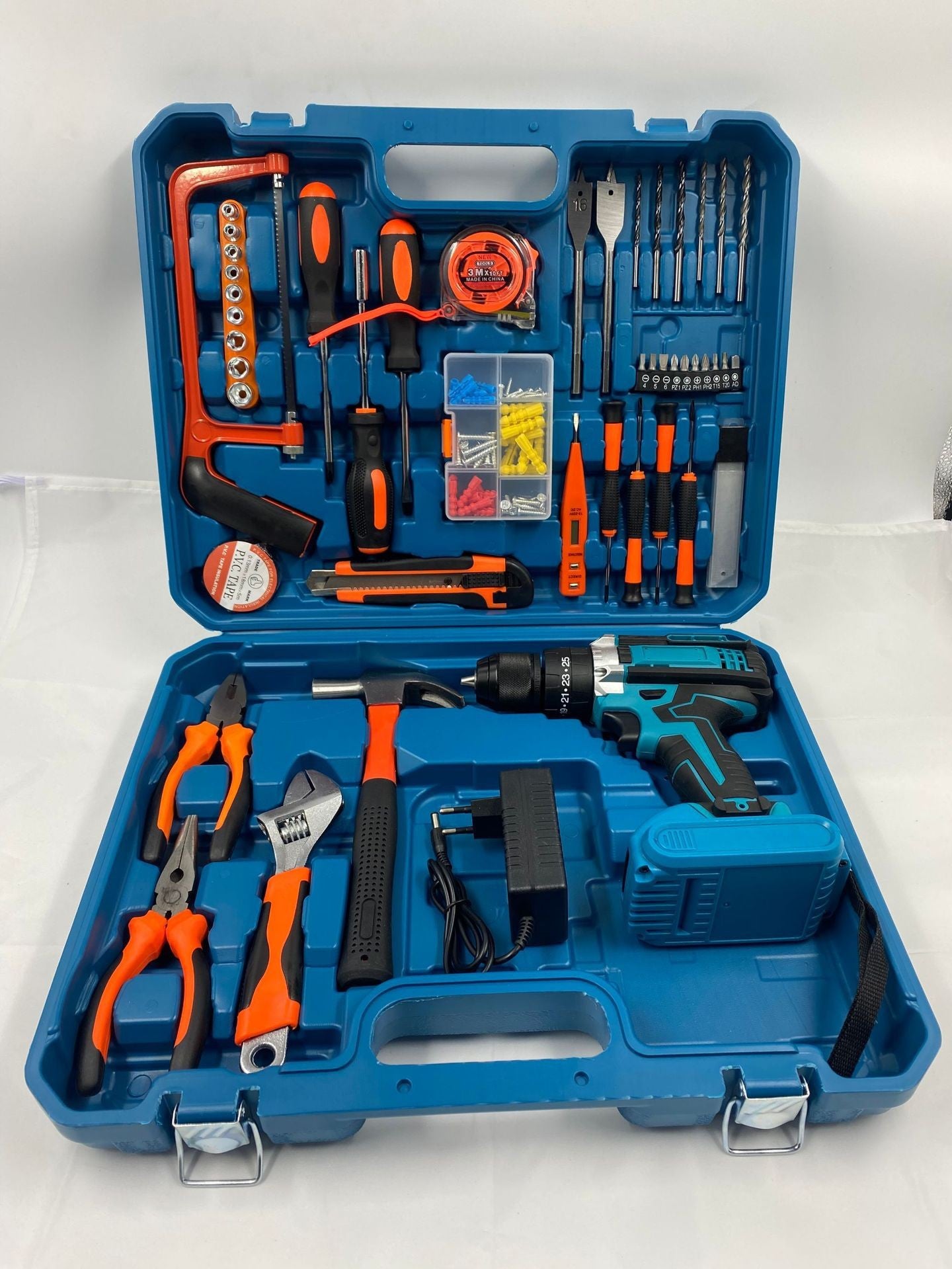 DW Hardware Tool Set Repair Tools Multi-Functional Electric Drill Impact Drill Electrician Complete Set