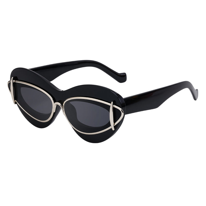 New European and American Fashion Cat Eye Sunglasses for Women Driving, Same Style as Internet Celebrities Y2K Trendy Small Frame Sunglasses sunglas