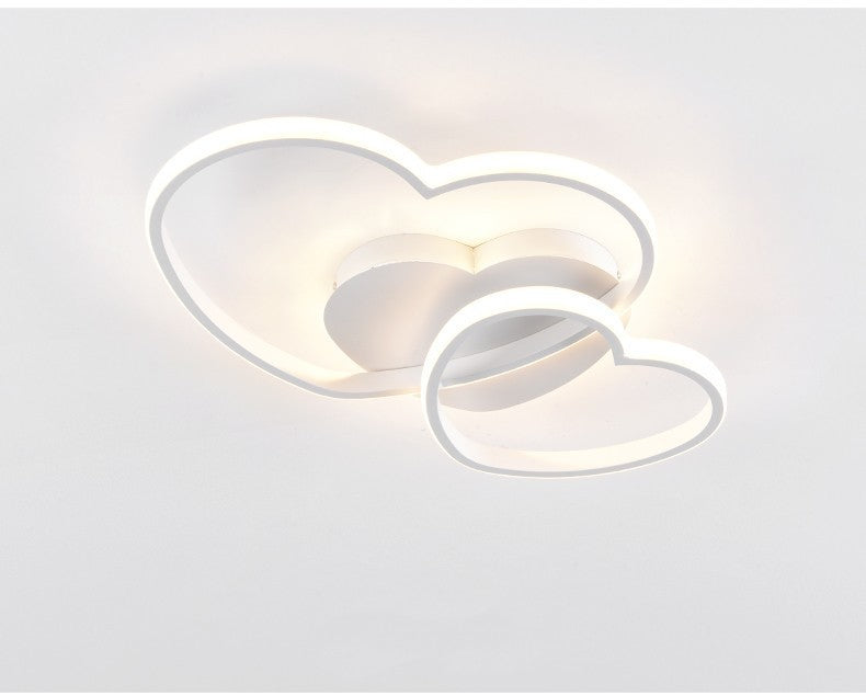 Master Bedroom Simple Modern Cozy Romantic LED Ceiling Lamp Creative Heart-Shaped Children's Room Wedding Room Girl's Room Lamp