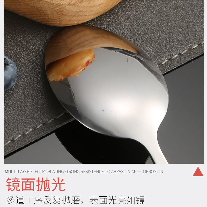 410Stainless Steel Cutlery Restaurant Creative Hepburn Style Ceramic Handle Knife Fork Spoon Tea Spoon Set Western Steak Knife Fork
