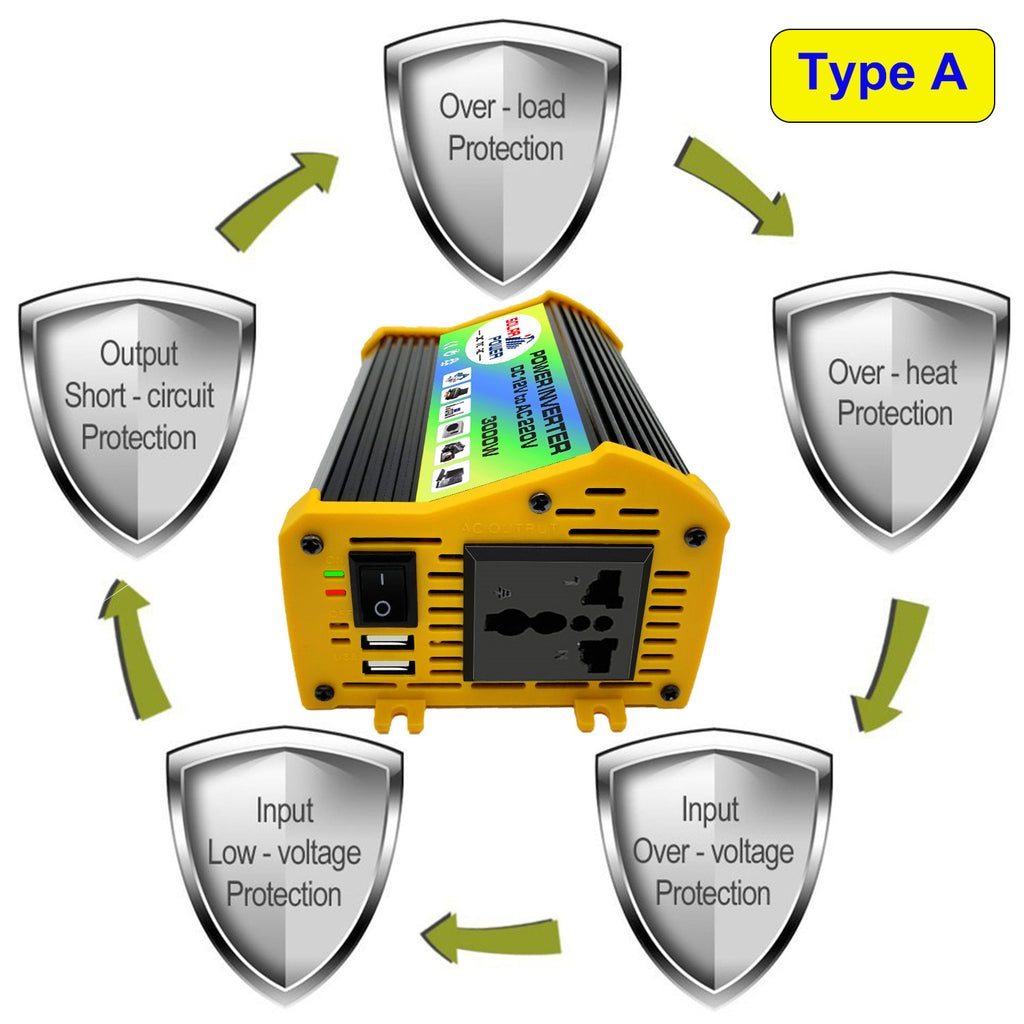 Automobile and Motorcycle Parts Car Converter Car Inverter Car Inverter Power Supply12V Turn110V/220V 300W