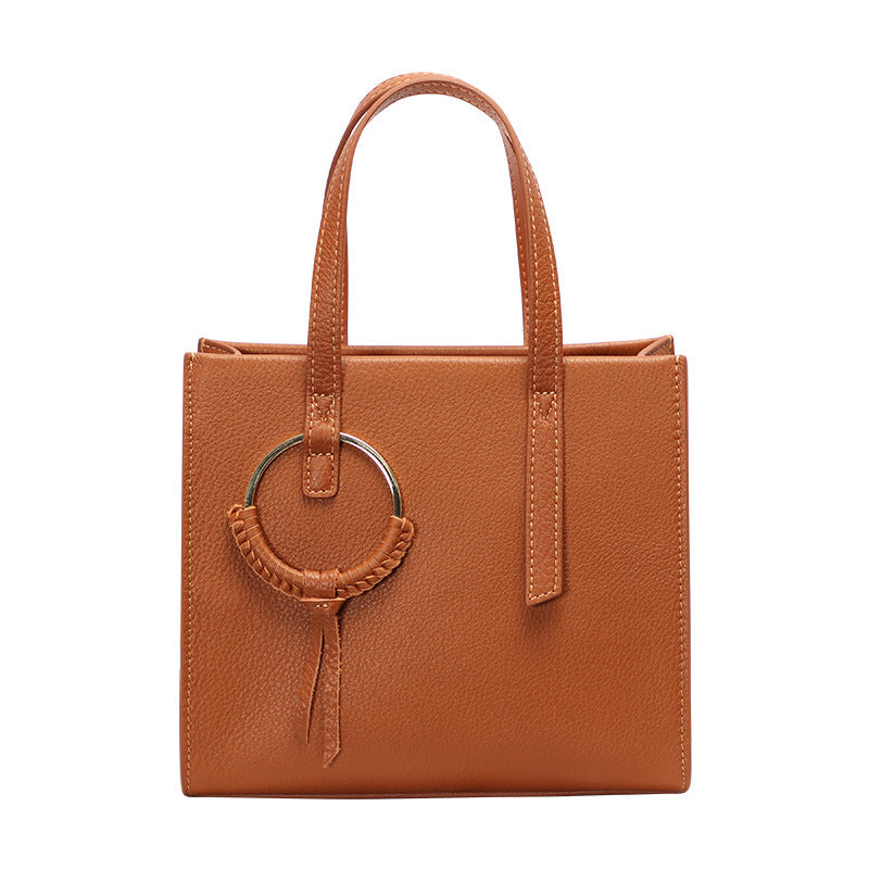 Simple Women's Single Shoulder Handbag Large Capacity Women's Crossbody Bag for Work Commute Cowhide Women's Bag In Stock Wholesale