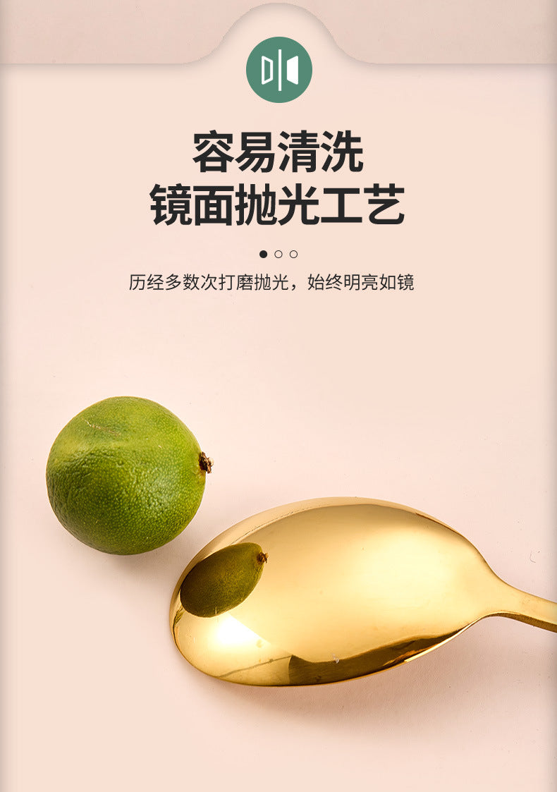 Stainless Steel Korean Portable Tableware Set Spoon Fork Chopsticks Three-Piece Set Student Travel Internet Celebrity Tableware