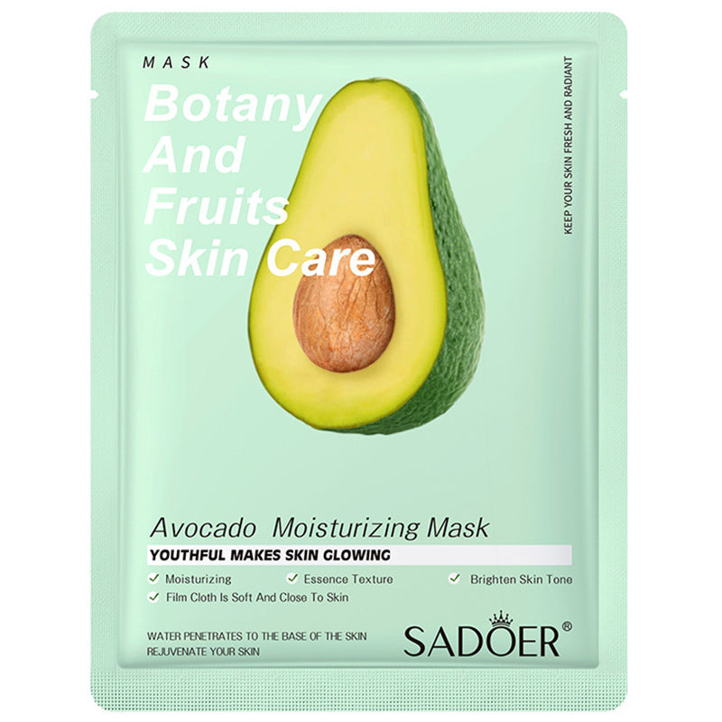 Fruit Mask SADOER Avocado Rose Hydrating Moisturizing Tablets Cross-border Foreign Trade Skincare Wholesale