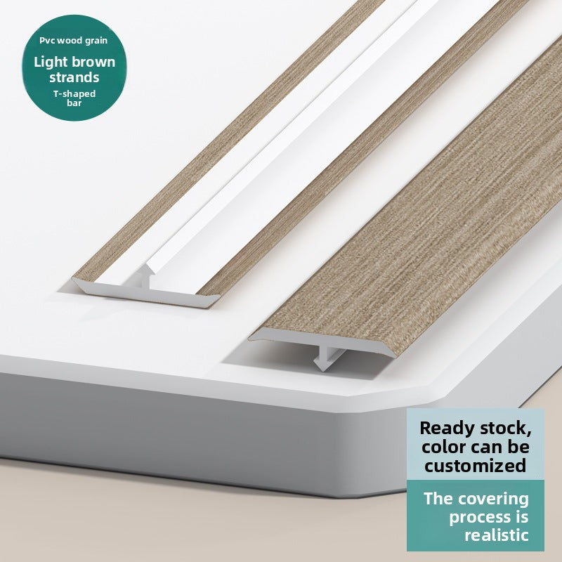 PVC Edge trim T Wooden floor trim strip, wooden threshold edge trim, tile joint decorative strip, doorway stone edge trim strip