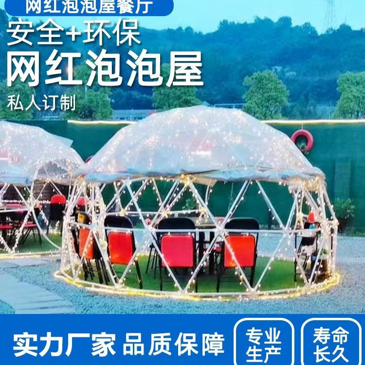 4Transparent Tent Hotel Scenic Spot Dome Starry Sky Tent Camp Round Ball-shaped Famous Accommodation Bubble House Starry Sky Room
