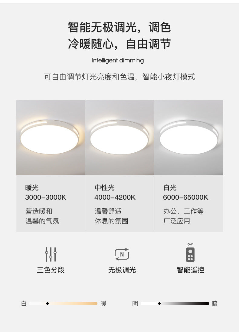 Ultra-thin Modern Minimalist LED Ceiling Lamp Round Bedroom Lighting Living Room Lamp Creative Study Dining Room Balcony Lighting Fixture