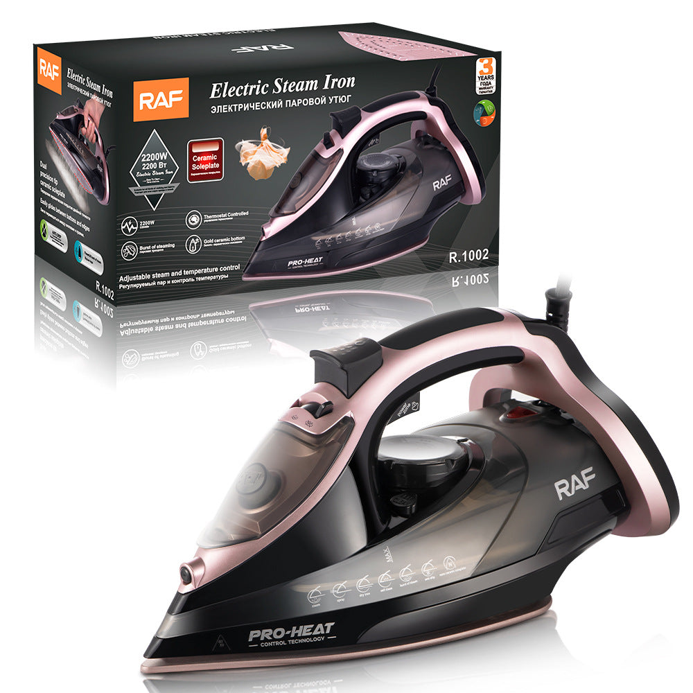 RAF European Standard New Ceramic Floor Electric Iron Hotel Supplies Rose Gold Hot-Selling Electric Iron R.1002