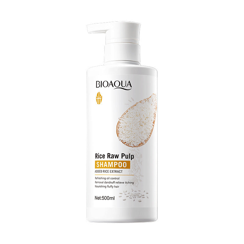 BIOAOUA Rice Puree Shampoo Anti-Dandruff Oil Control Volumizing Long-Lasting Fragrance Hair Wash Foreign Trade