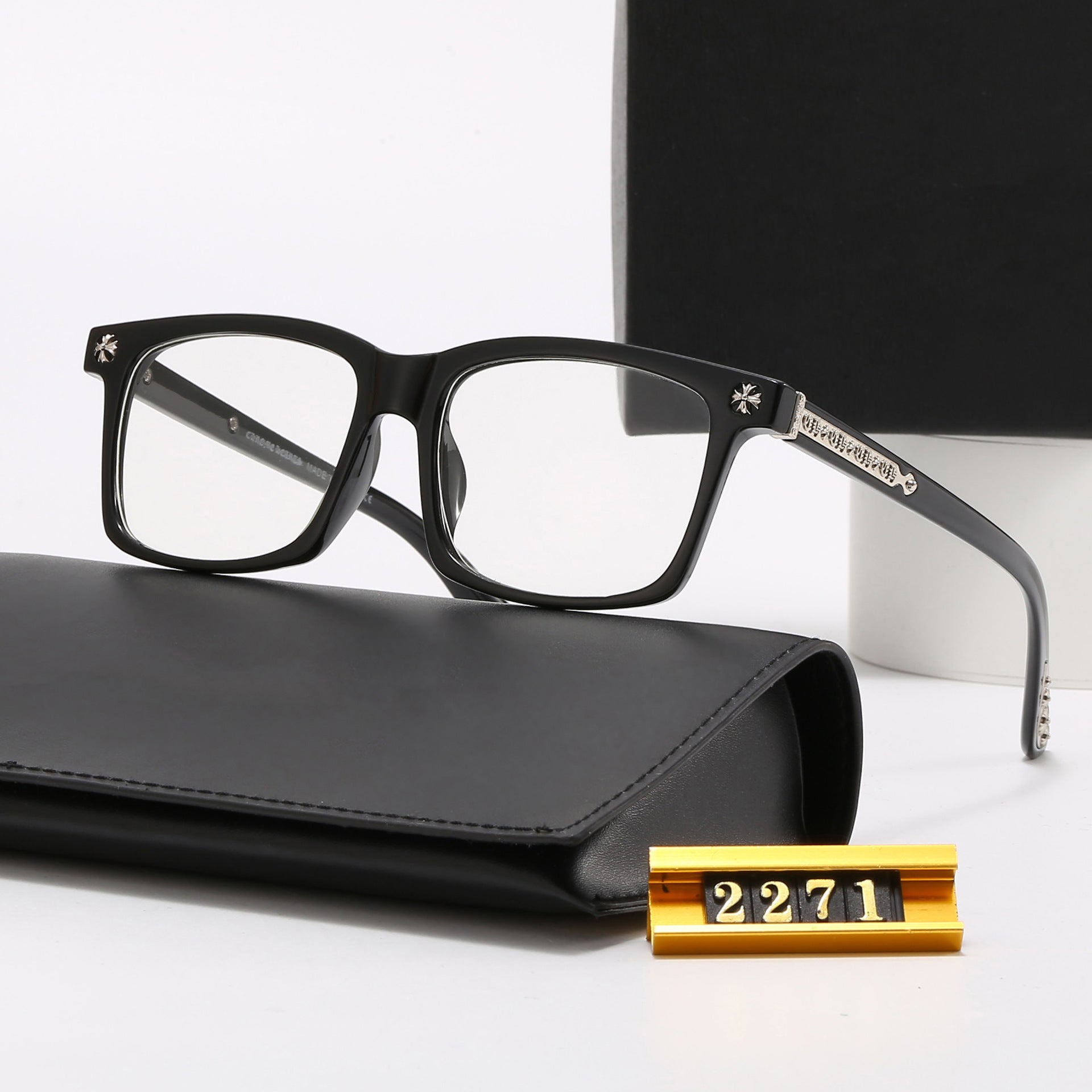 New style sunglasses for men and women with square frames2271Flat Mirror Classic Outdoor Travel Fashion Optical Glasses