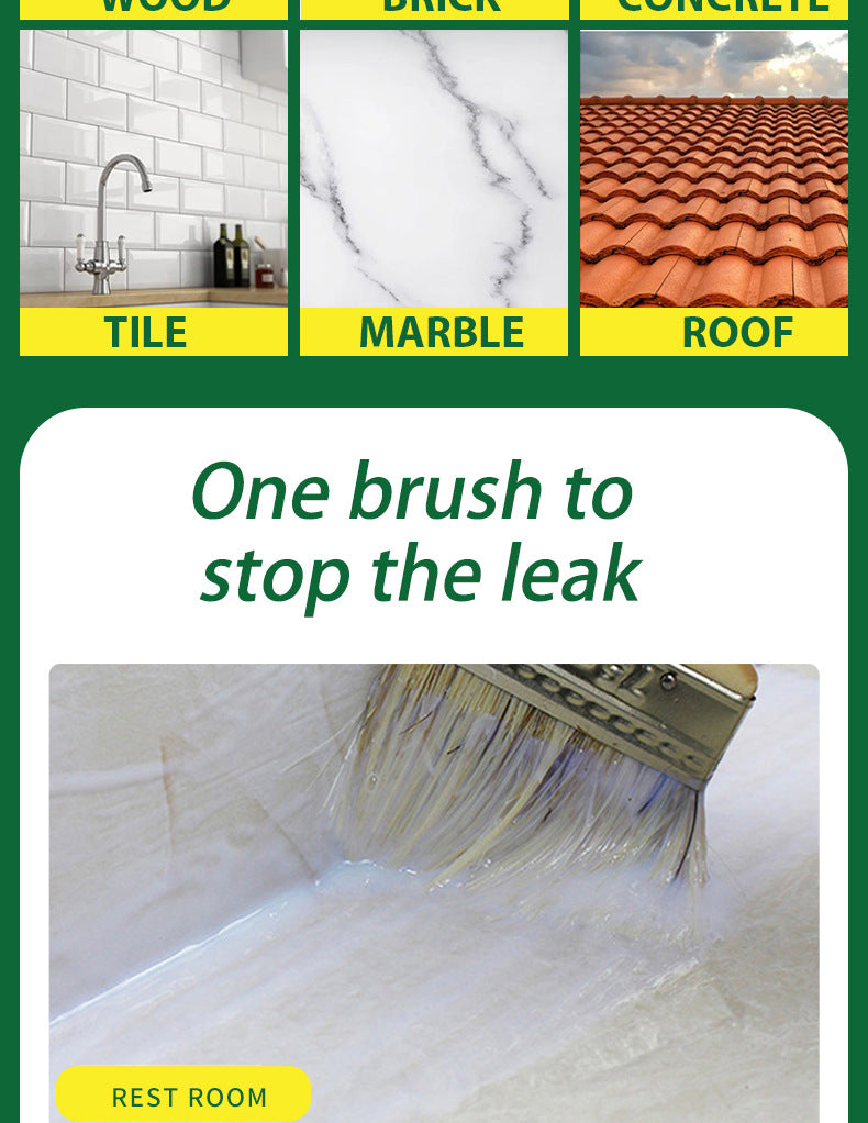 Transparent Waterproof Glue for Bathroom Leak Repair, No Tile Breaking, Floor Waterproof Coating, Waterproof Glue