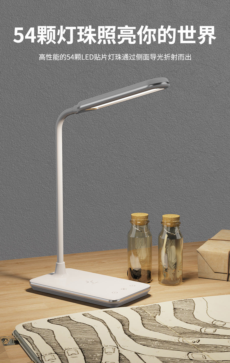 Wireless Charging Eye Protection Desk Lamp Folding Anti-Blue Light Touch Dimming LED Reading dormitory reading lamp student study