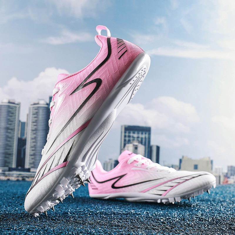 8Mesh Surface Sprint Shoes Track and Field Triple Jump Competition Training Shoes Unisex Sports Shoes for Middle School Entrance Exam All-around Sports Shoes