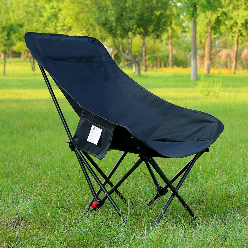 Three-Position Adjustable Moon Chair Reclining Heightened Backrest Outdoor Folding Camping Portable Multi-Functional Chair Camping Chair