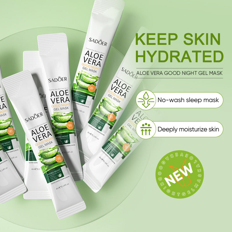 Aloe Vera Good Night Freeze Mask Strip Pack SADOER Sleeping Mask No-Rinse Apply-On Cross-Border Foreign Trade Wholesale