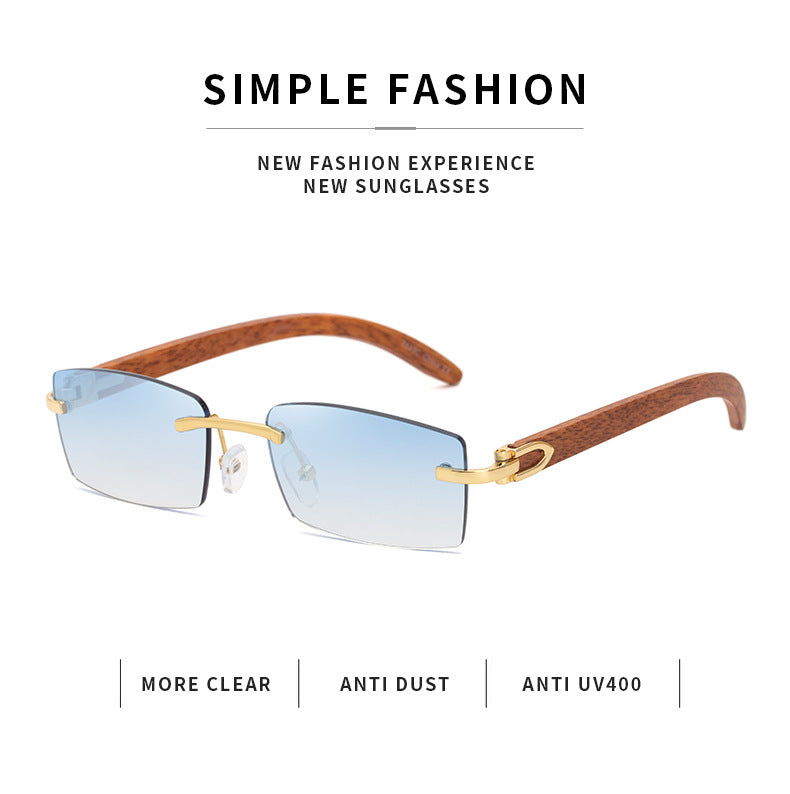 New Fashion Sunglasses for Men Ultra-Clear Frameless Sunglasses Ocean Lens Diamond Cut Edge Trendy Wholesale7533