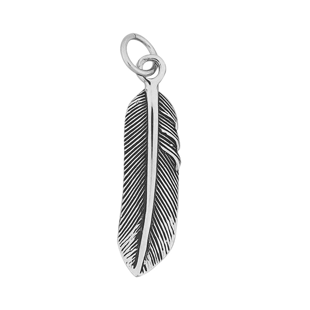 In Stock Stainless Steel Feather Personality Simple Necklace Niche ins Clavicle Chain Sweater Chain Titanium Steel Pendant