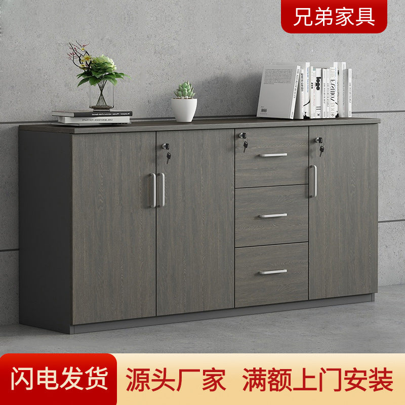 File Cabinet Data Cabinet Low Cabinet Wooden Lockable Archive Cabinet Small Office Storage Side Cabinet Partition Cabinet