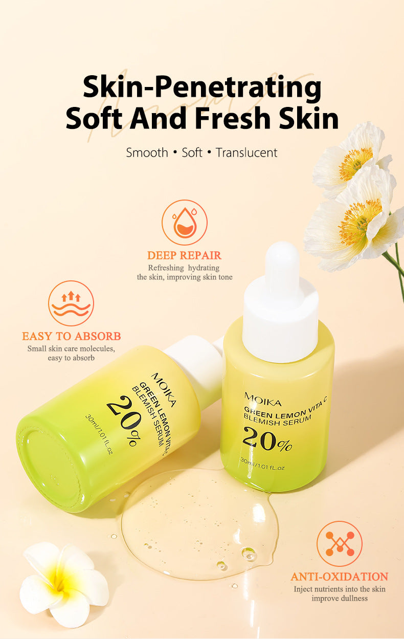 In Stock Full Green Lemon Vitamin VC Essence Niacinamide Facial Essence Export Wholesale