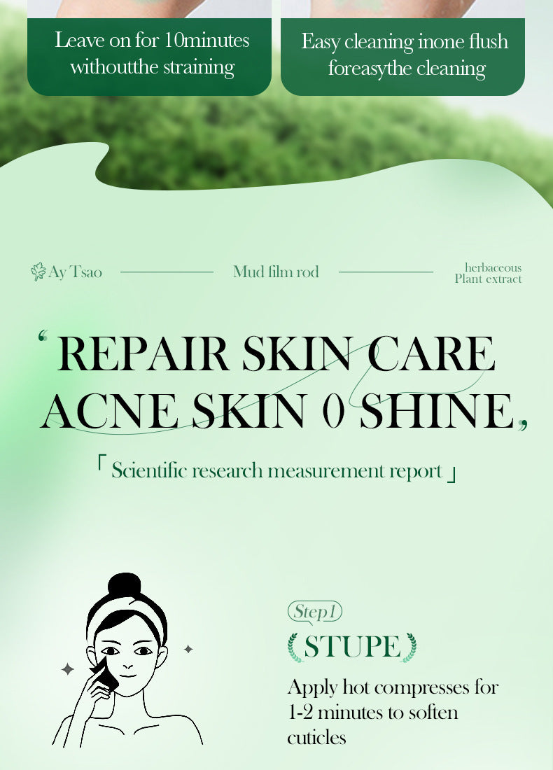 Full English Solid Face Mask40g SADOER Vitamin C Aloe Vera Mugwort Cleansing Mud Mask  Wholesale