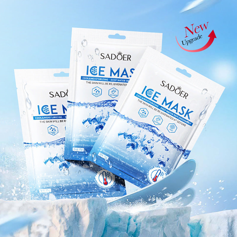 Ice Mask25g SADOER Deep Hydration Moisturizing Refreshing Face Mask Sheets Wholesale for Cross-Border Trade