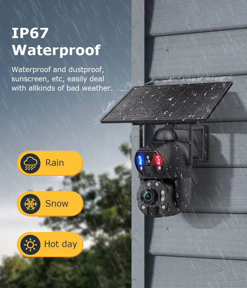 Dual Lens Dual Screen36Dual Optical Zoom4G Solar-powered Camera600High Definition Wireless Camera