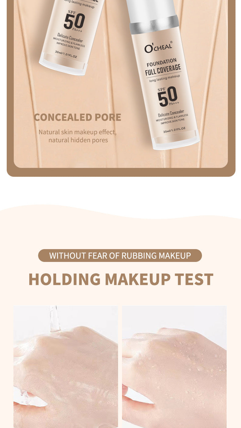 Dropshipping Beauty Color-Changing Foundation30ml Concealer Yellow Black Skin Foundation Waterproof Sweat E-commerce