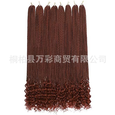 Cross-border European and American Wig Straight Top Loose Tail Three-strand Braid Crochet Hair GoddessBoxBraidshair Fluffy