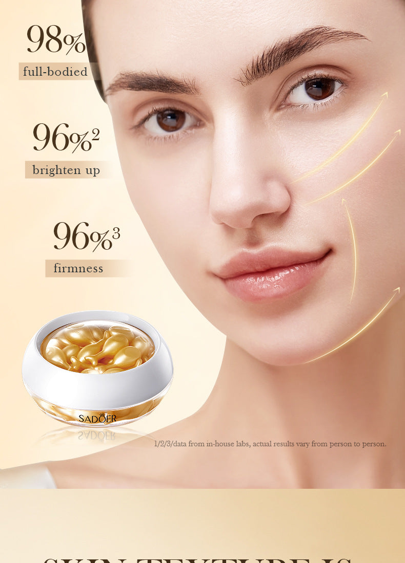 Full English Capsule Essential Oil SADOER Snail Essence Milk Moisturizing and Rejuvenating Cream  Foreign Trade Wholesale